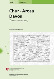 Wandelkaart - Topografische kaart 5002 Chur - Arosa - Davos | Swisstopo