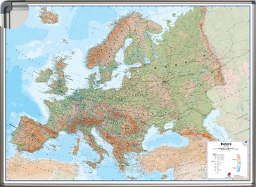 Prikbord Europa Natuurkundig, 135 x 98 cm | Maps International