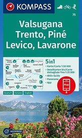 Wandelkaart 75 Valsugana - Trento - Pine - Lévico - Lavarone  | Kompass