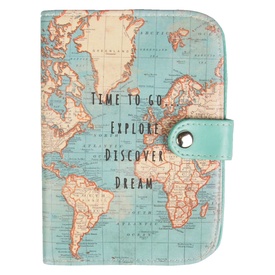   Paspoorthoesje met vintage wereldkaart | Sass & Belle