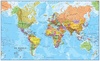 Prikbord - Wereldkaart politiek, 68 x 45 cm | Maps International