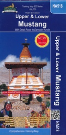 Wandelkaart NA518 Upper and Lower Mustang | Himalayan Maphouse
