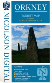 Wegenkaart - landkaart Orkney tourist map | Nicolson