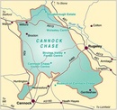 Wandelkaart Cannock Chase | Harvey Maps