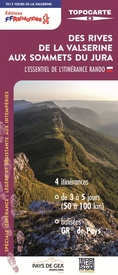 Wandelkaart T013 Des rives de la Valserine aux sommets du Jura | FFRP