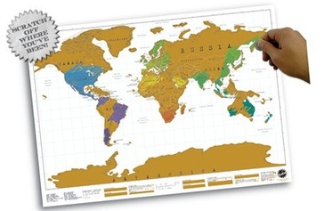 Scratch Map Kraskaart XL versie : je persoonlijke wereldkaart! | Luckies