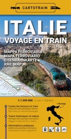 Spoorwegenkaart Italië Voyage en train Cartotrain | Cartotrain