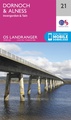 Wandelkaart - Topografische kaart 021 Landranger Dornoch & Alness, Invergordon & Tain | Ordnance Survey