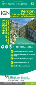 Fietskaart - Wandelkaart 13 Verdon, Lac de Sainte-Croix, Valensole | IGN - Institut Géographique National