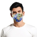 Mondkapje - gezichtsmasker met wereldkaart donkerblauw