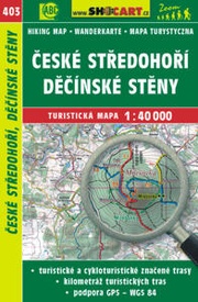 Wandelkaart 403 České středohoří, Decínské steny - Böhmisches Mittelgebirge | Shocart
