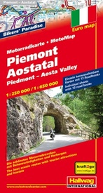Wegenkaart - landkaart Motomap Motorkaart Piemont - Aosta - Piemonte | Hallwag