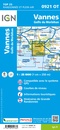 Wandelkaart - Topografische kaart 0921OT Vannes | IGN - Institut Géographique National