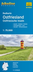 Fietskaart NDS01 Bikeline Radkarte OstFriesland | Esterbauer