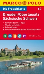 Wegenkaart - landkaart 64 Marco Polo Freizeitkarte Dresden- Oberlausitz- Sächsische Schweiz | Marco Polo