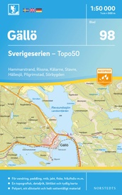 Wandelkaart - Topografische kaart 98 Sverigeserien Gällö | Norstedts