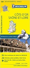Wegenkaart - landkaart 320 Cote d'Or - Saone et Loire | Michelin
