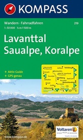 Wandelkaart 219 Lavanttal - Saualpe - Koralpe | Kompass