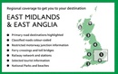 Wegenkaart - landkaart 5 OS Road Map East Midlands & East Anglia, including London | Ordnance Survey