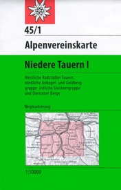 Wandelkaart 45/1 Alpenvereinskarte Niedere Tauern I | Alpenverein