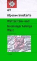Wandelkaart 04/1 Alpenvereinskarte Wetterstein und Mieminger Gebirge - West | Alpenverein