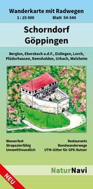 Wandelkaart 54-540 Schorndorff - Göppingen | NaturNavi