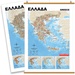Wandkaart Griekenland Natuurkundig, 70 x 100 cm | Orama
