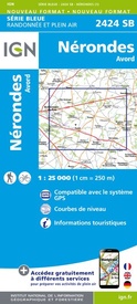 Wandelkaart - Topografische kaart 2424SB Nérondes - Avord | IGN - Institut Géographique National