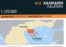 Wandelkaart - Wegenkaart - landkaart 412 Halkidiki - Chalkidiki | Terrain maps
