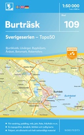 Wandelkaart - Topografische kaart 109 Sverigeserien Burträsk | Norstedts
