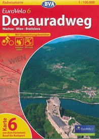 Fietskaart 6 Eurovelo 6 Donauradweg Wachau - Wien - Bratislava | BVA BikeMedia
