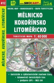 Wandelkaart 412 Mělnicko, Kokořín, Litomericko - Melnik, Kokorin / Kokorschin | Shocart