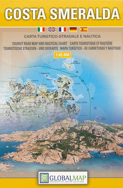 Wegenkaart Landkaart Wandelkaart Costa Smeralda Global Map 