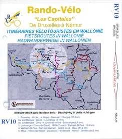 Fietskaart RV010 Rando Velo 10 Les Capitales | NGI - Nationaal Geografisch Instituut