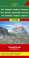 Panoramakaart Tirol - Dolomieten - Gardameer