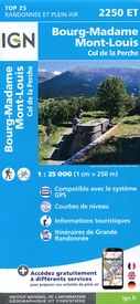 Wandelkaart - Topografische kaart 2250ET Bourg-Madame - Mont-Louis | IGN - Institut Géographique National