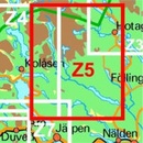 Wandelkaart Z5 Fjällkartan Åkersjön - Kall | Lantmäteriet