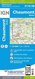 Wandelkaart - Topografische kaart 3118SB Chaumont, Biesles | IGN - Institut Géographique National