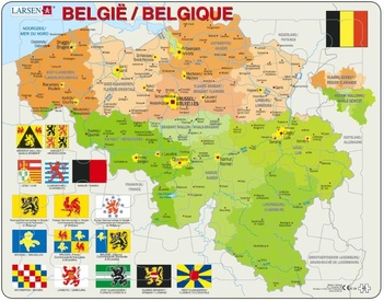Legpuzzel België met provincievlaggen  | Larsen
