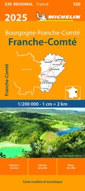 Wegenkaart - landkaart 520 Jura - Franche-Comté - Bourgogne 2025 | Michelin