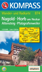 Wandelkaart 874 Nagold - Horb | Kompass
