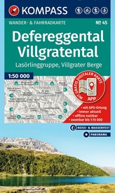 Wandelkaart 45 Defereggental - Villgratental | Kompass