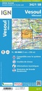 Wandelkaart - Topografische kaart 3421SB Vesoul | IGN - Institut Géographique National