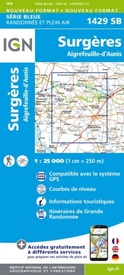 Wandelkaart - Topografische kaart 1429SB Surgères, Aigrefeuille-d'Aunis | IGN - Institut Géographique National
