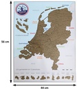 Scratch Map Nederland - kraskaart der Nederlanden 56 x 44 cm | Bubble Up