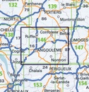 Fietskaart - Wegenkaart - landkaart 146 Angoulemme - Bellac | IGN - Institut Géographique National