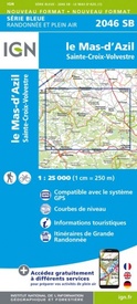 Wandelkaart - Topografische kaart 2046SB Le Mas-d'Azil, Ste-Croix-Volvestre  | IGN - Institut Géographique National