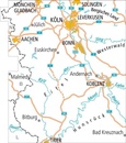 Fietskaart - Opruiming 15 ADFC Radtourenkarte Rheinland - Eifel | BVA BikeMedia