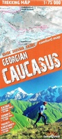 Georgian Caucasus - Trekking map Georgië Kaukasus