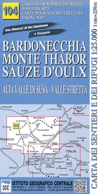 Wandelkaart 104 Bardonecchia, Monte Thabor, Sauze D'oulx | IGC - Istituto Geografico Centrale
